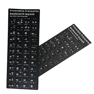 Stickers Clavier AZERTY (Français) – Autocollants durables pour ordinateur